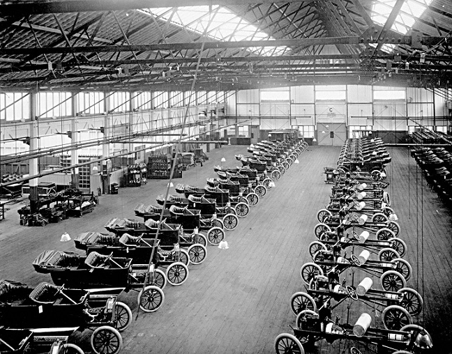 Pabrik mobil Ford model T sebelum revolusi industri 2.0