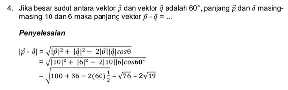 Contoh Soal Vektor Matematika 4