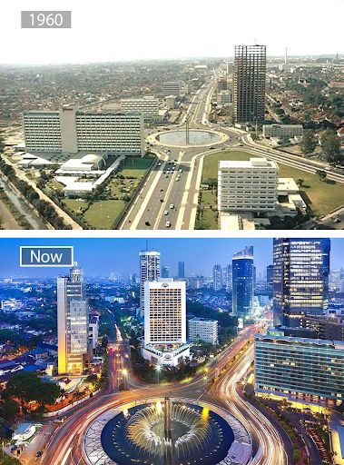Ilustrasi tata ruang Jakarta dulu dan sekarang (Dok: ULTRALINX)