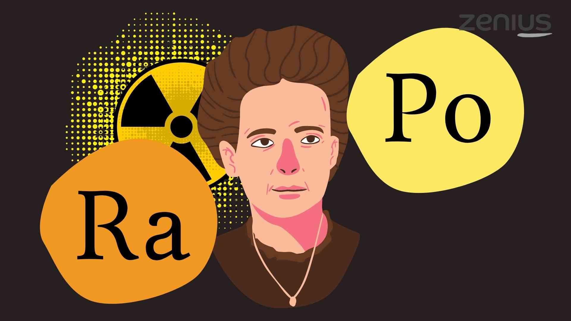 Marie Curie menemukan radium dan polonium