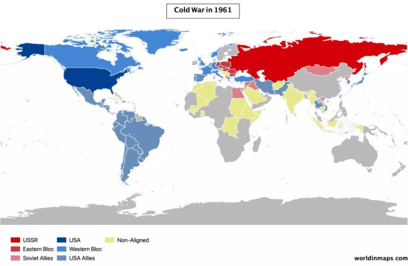 Perang Dingin 1961 World in Maps