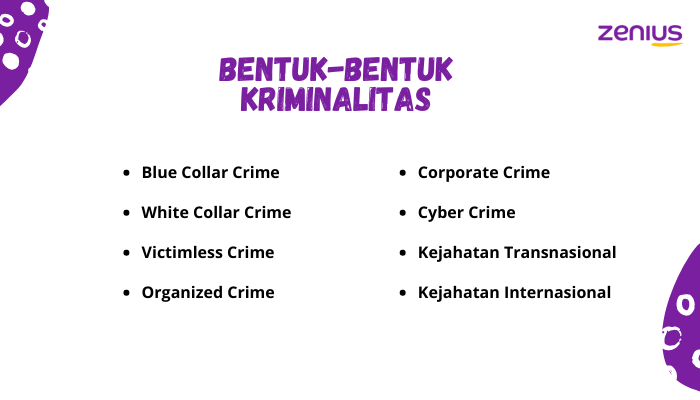 Bentuk-Bentuk Kriminalitas (Arsip Zenius)