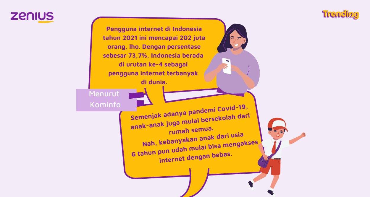 Data penggunaan internet di Indonesia menurut Kominfo (Arsip Zenius)