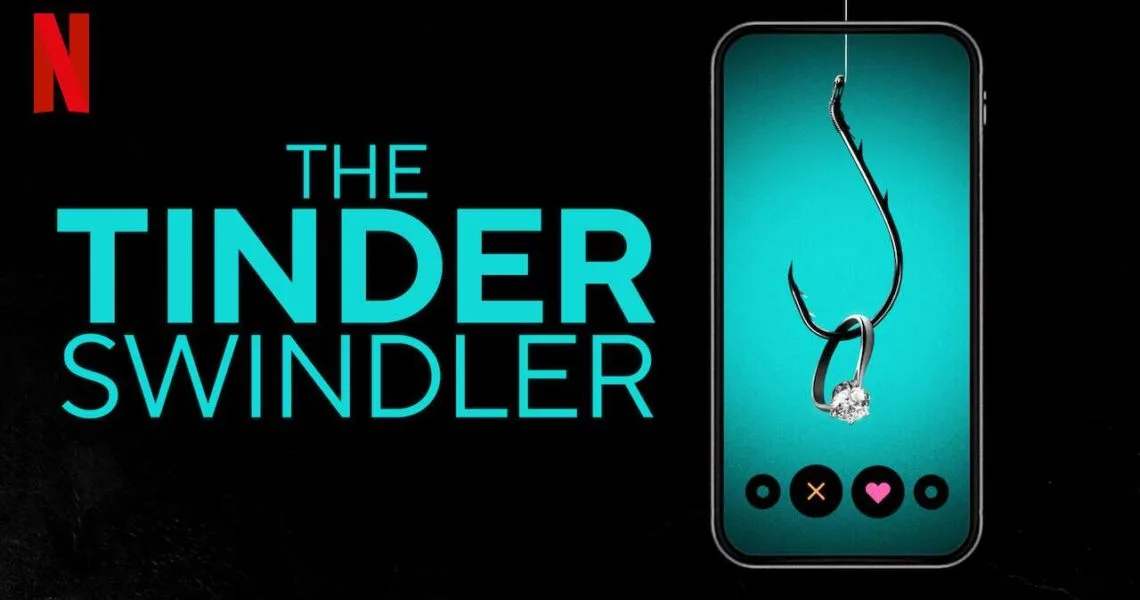 Poster film The Tinder Swindler (2022) (dok. Netflixjunkie)
