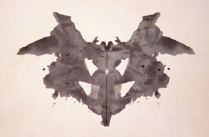 Gambar pertama dari sepuluh gambar bercak tinta tes Rorschach