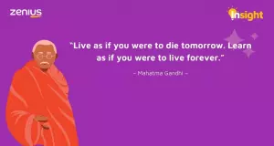 Ilustrasi quotes dari Mahatma Gandhi (Arsip Zenius)