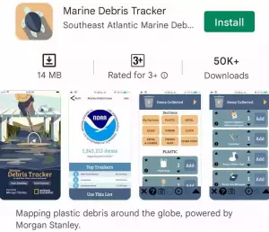 Ilustrasi aplikasi Debris Tracker (Dok. Google Play Store)