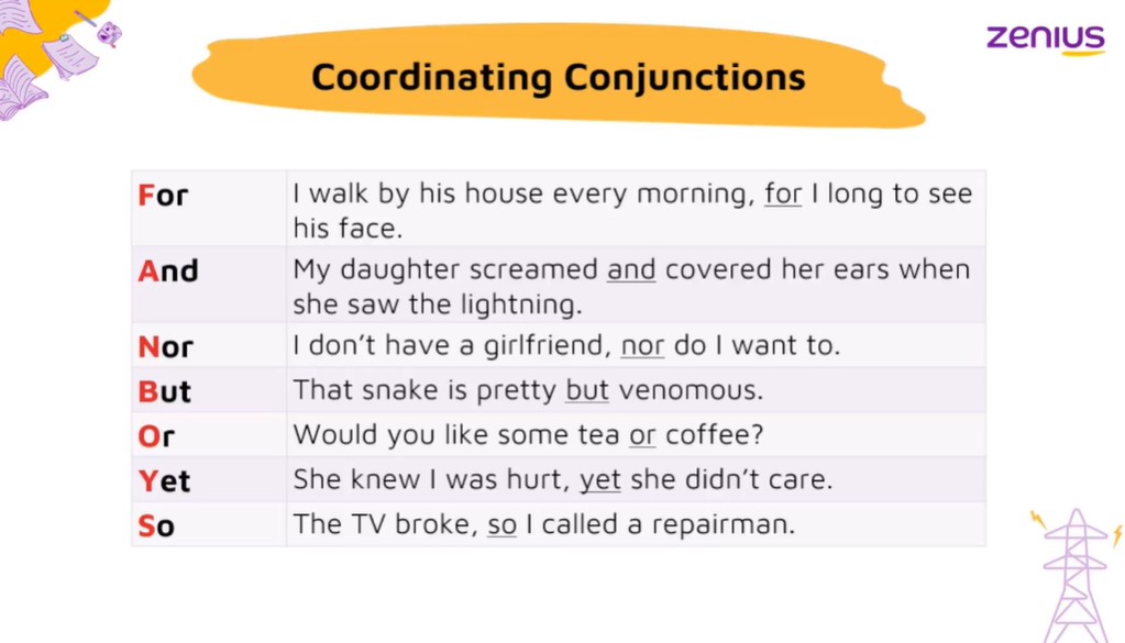 Coordinating Conjunctions