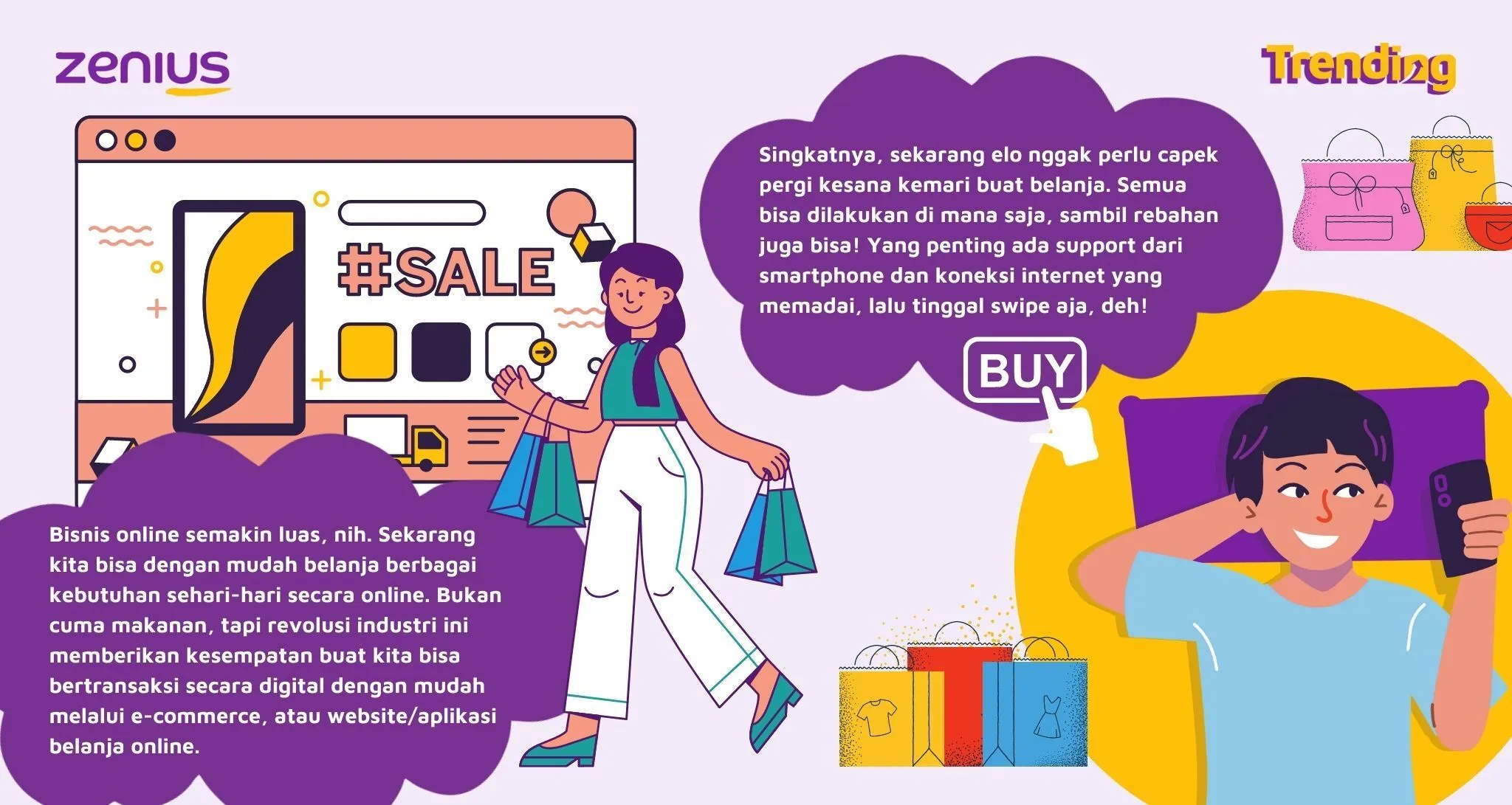Belanja lebih mudah secara online. (Arsip Zenius)
