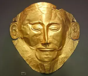 Masker Emas Raja Agamemnon pemimpin Yunani Kuno.