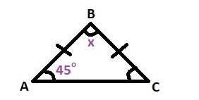 Contoh soal menentukan sudut pada segitiga sama kaki.