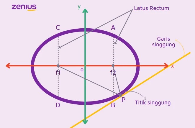 Pengertian garis singgung lingkaran dan latus rectum.