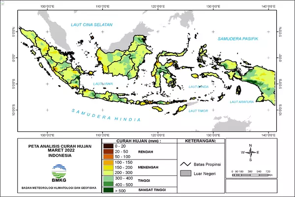 peta curah hujan di Indonesia