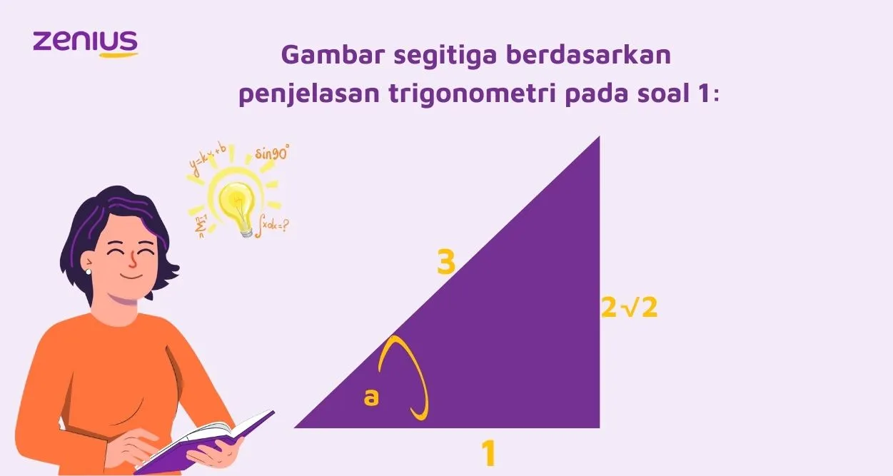 Ilustrasi segitiga dalam contoh soal Matematika dasar UM UGM