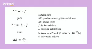 Variasi rumus perubahan energi elektron apabila mengalami perpindahan lintasan kulit elektron.