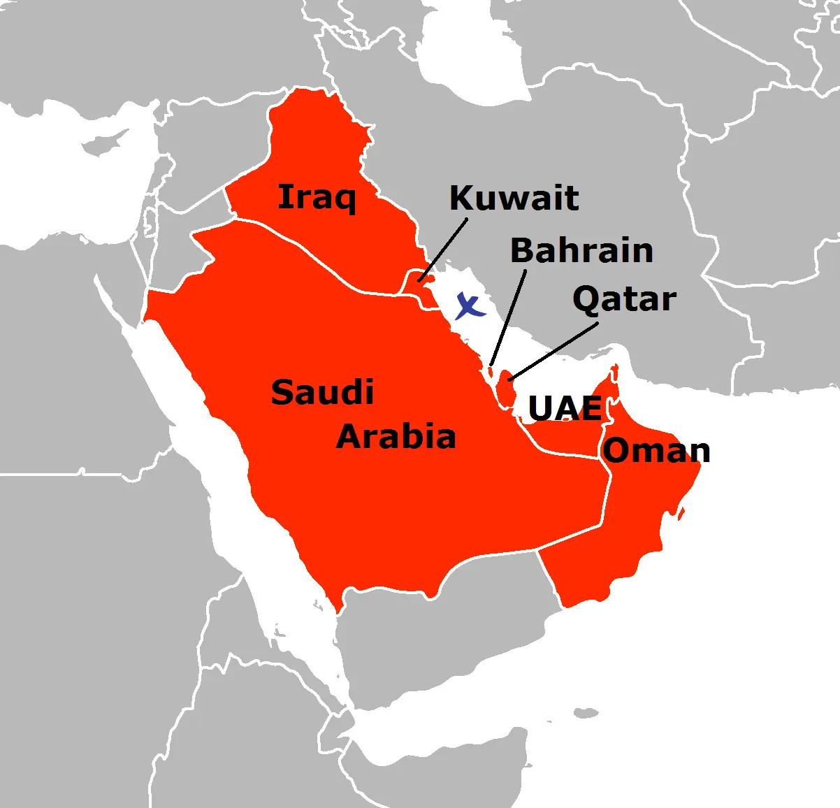 Negara-negara di daerah Teluk Persia