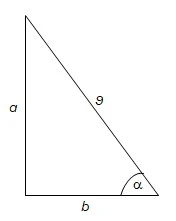 Contoh soal menentukan nilai a dan b pada segitiga siku-siku.