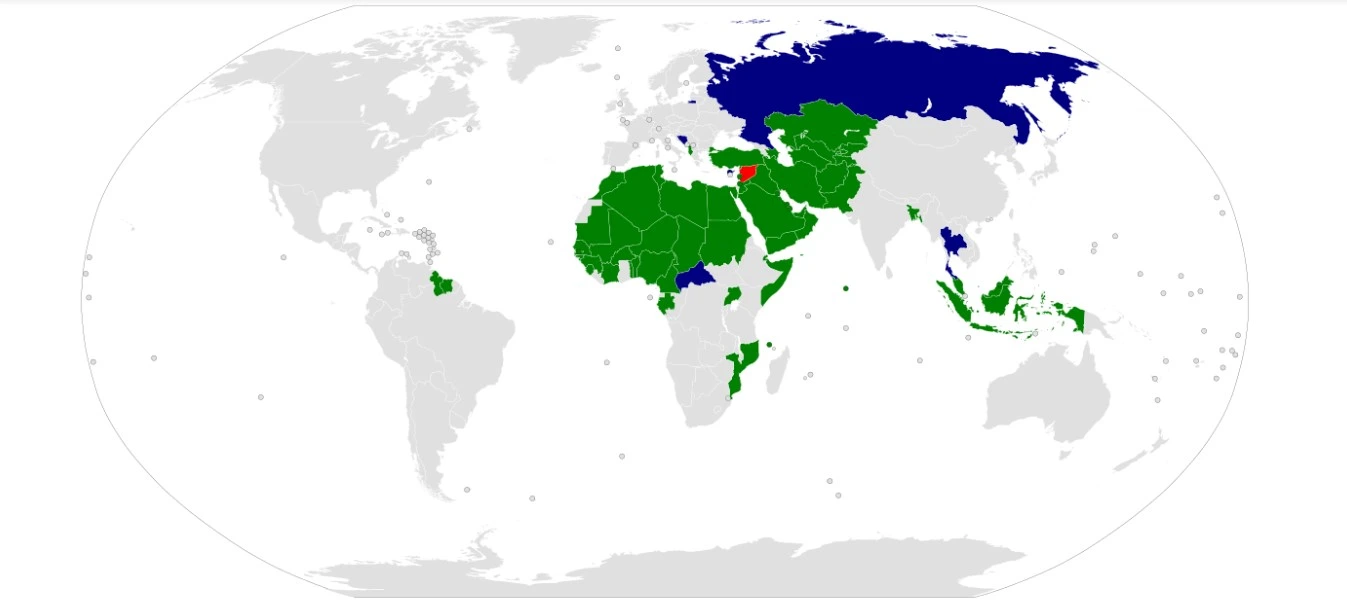  Peta persebaran negara anggota OKI