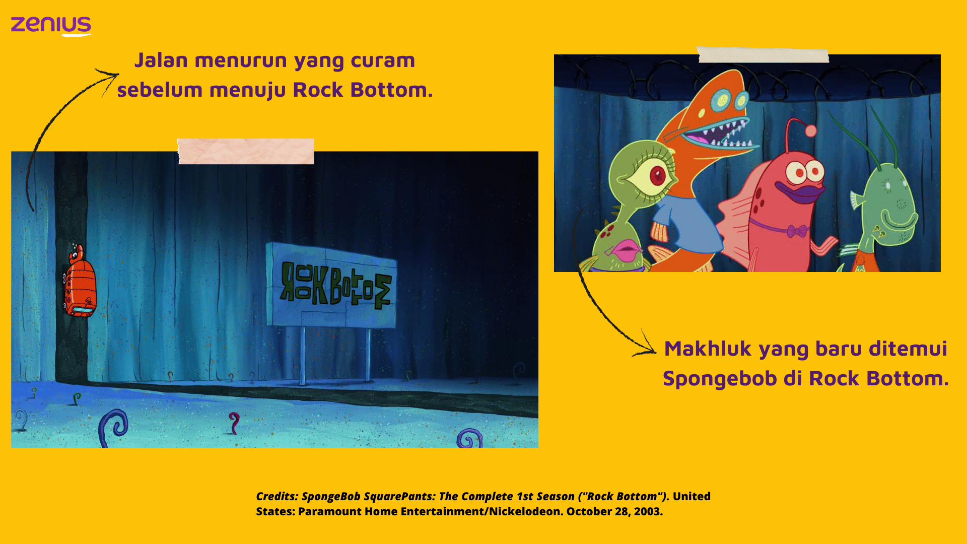 Zona Laut Rock Bottom dalam kartun Spongebob
