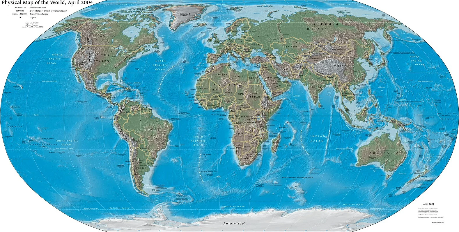 contoh peta dunia