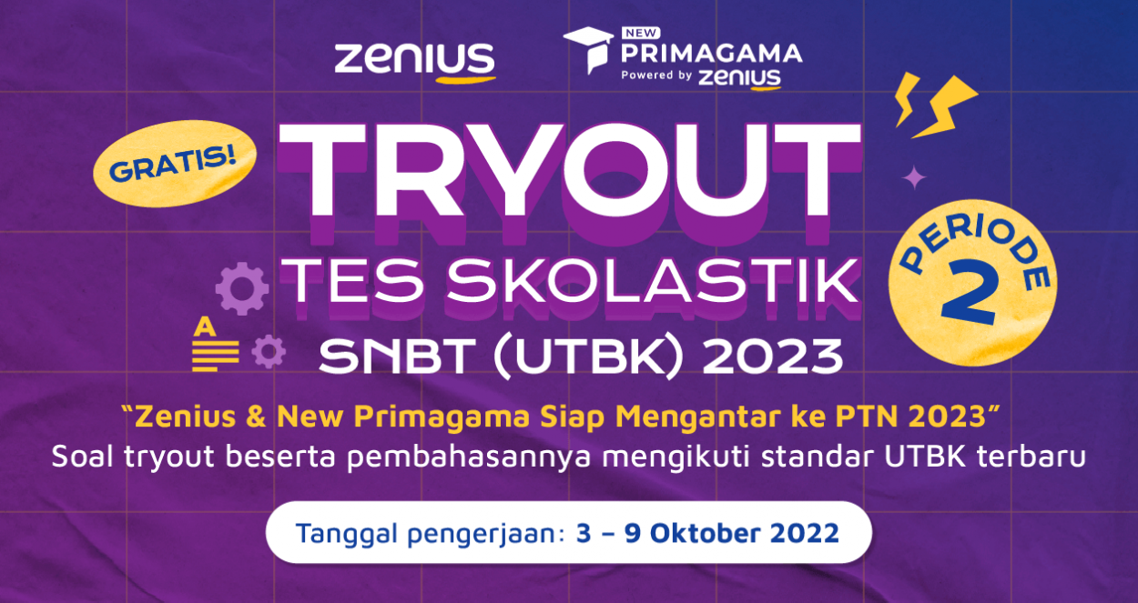 Try Out SNBT 2023 by Zenius & New Primagama akan kembali diadakan!